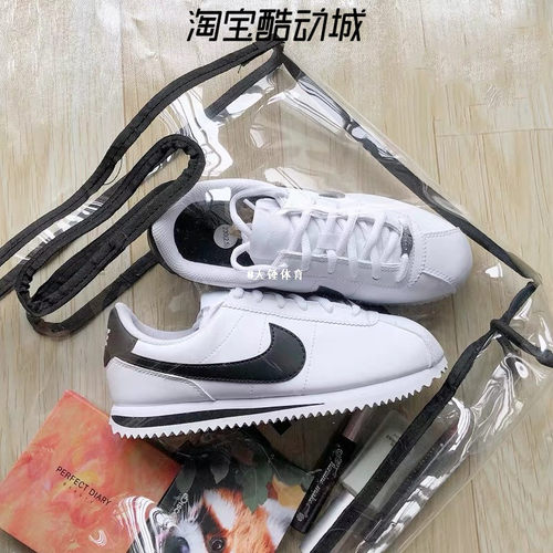 耐克/Nike Cortez白红黑白阿甘男女休闲跑步鞋807471-103 904764-图2