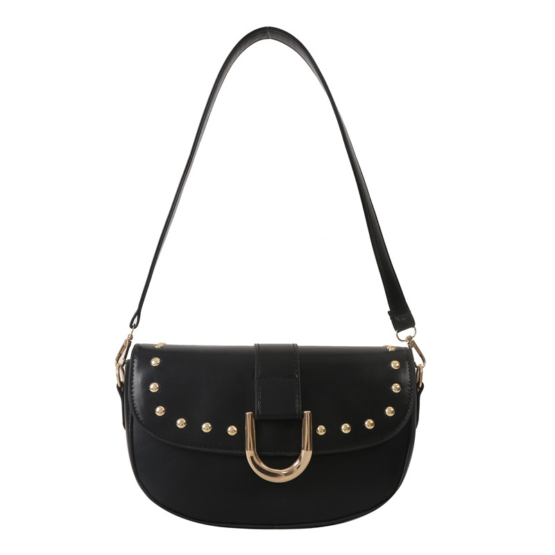 法式小众小包包女2023新款潮高级质感铆钉女士爆款通勤百搭马鞍包,淘宝优惠券,粉丝福利购,淘宝优惠卷