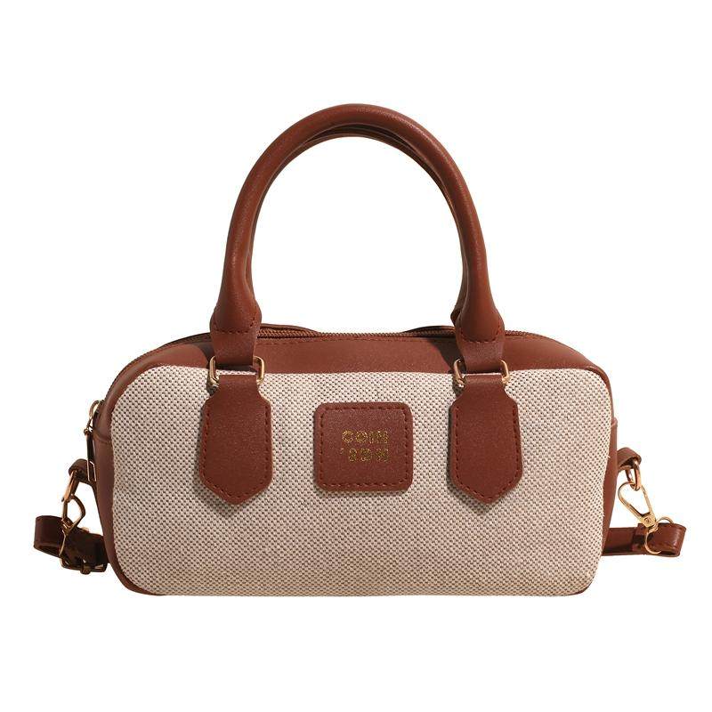 高级感小众设计保龄球包包女2025新款潮百搭撞色枕头包单肩斜挎包,淘宝优惠券,粉丝福利购,淘宝优惠卷