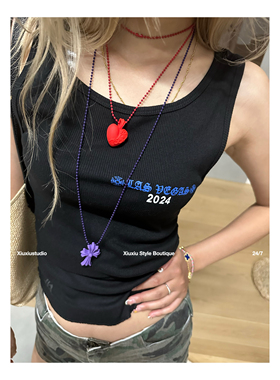 现货自主 东京限定树脂项链Silicon Heart立体藤蔓爱心项链潮