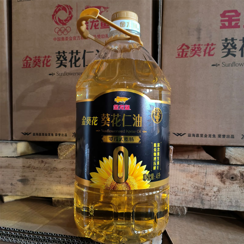 金龙鱼0反式脂肪特级葵花仁油4L桶装家用食用油脱壳压榨葵花籽油 - 图2