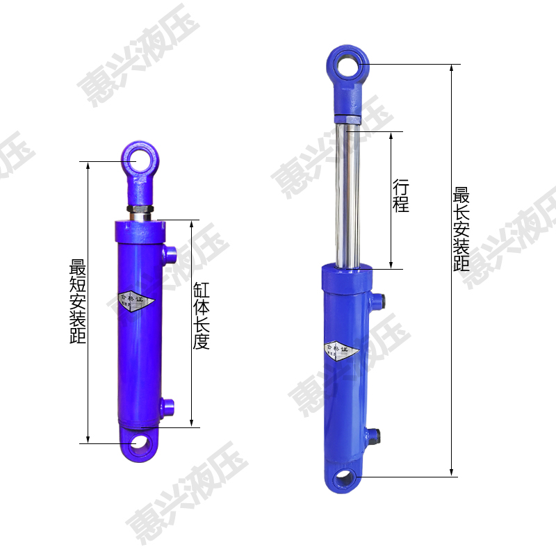 液压油缸63缸径双向双作用油顶小型重型5t油缸液压缸定做升降顶泵