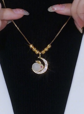 爆款生肖兔子吊坠兔兔坠项链