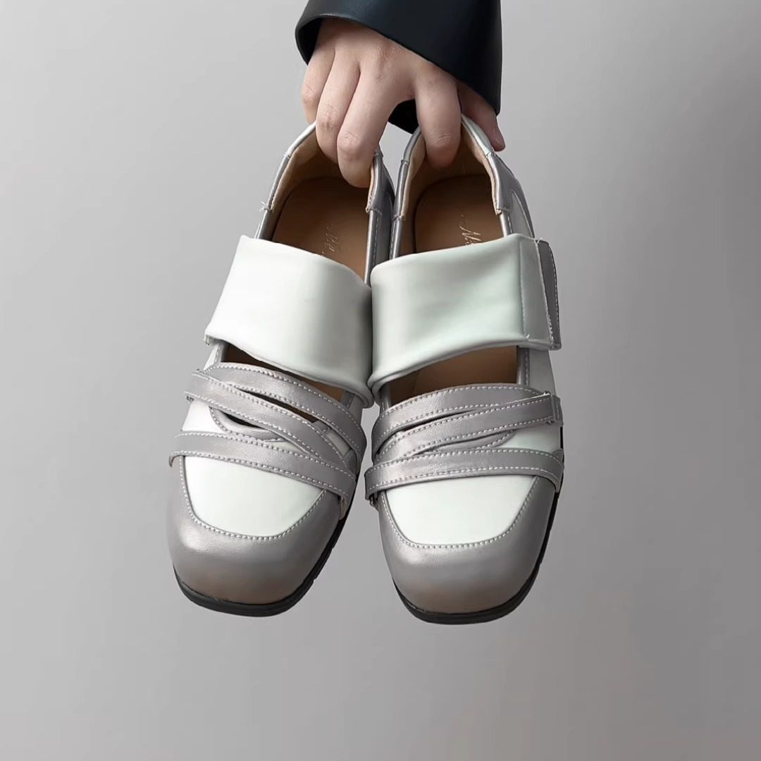 RubyL/3cm交叉带复古时尚百搭金属色芭蕾舞鞋女鞋厚底羊皮舒适,淘宝优惠券,粉丝福利购,淘宝优惠卷