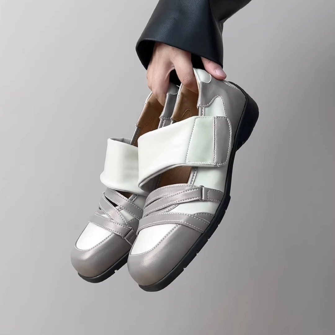 RubyL/3cm交叉带复古时尚百搭金属色芭蕾舞鞋女鞋厚底羊皮舒适,淘宝优惠券,粉丝福利购,淘宝优惠卷