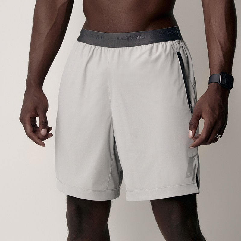 Blessed Folks25新款速干透气轻薄橡筋腰围弹力男女同款运动短裤,淘宝优惠券,粉丝福利购,淘宝优惠卷