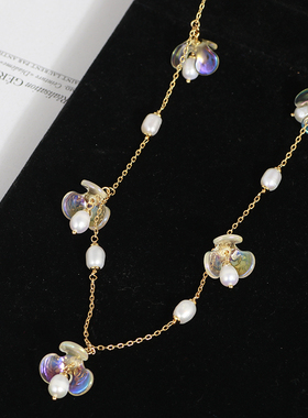 炫彩树脂浪漫铃兰花天然淡水珍珠