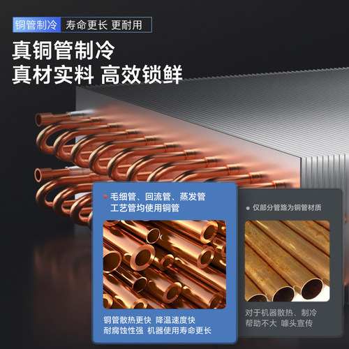 澳柯玛四门冰箱商用风冷无霜开厨房酒店双温冷藏冷冻立式保鲜冰柜 - 图2