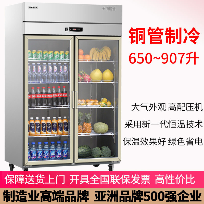 澳柯玛商用冷藏展示柜立式两保鲜柜 澳柯玛展示柜