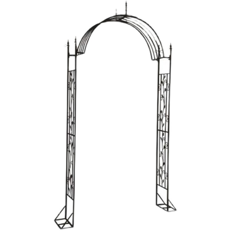 欧式铁艺做旧城堡拱门花架爬藤架园艺月季爬藤支架院门口拱形门