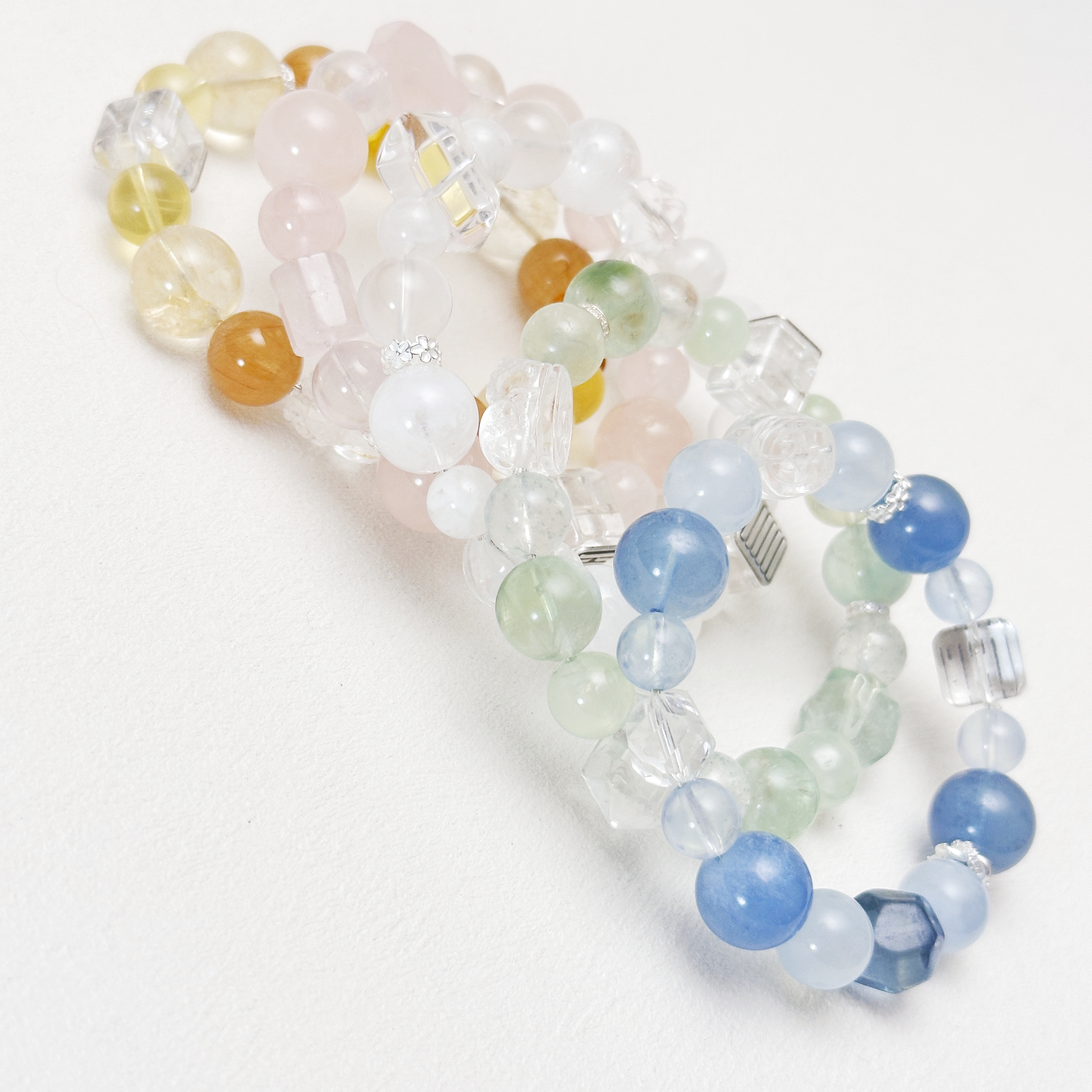 玄珠蕴吉五福天然水晶行财多宝手串礼物补缺金木水火土磁场手链