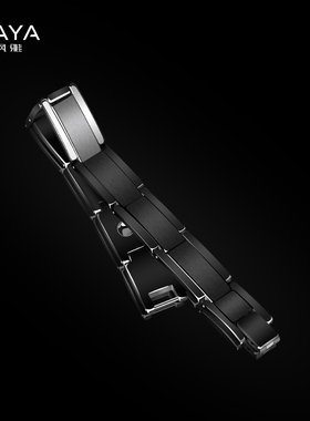 钨金磁石黑色夸张欧美风刻字手链