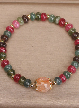 天然碧玺手链女款小众轻奢精致