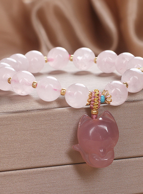 手饰粉水晶新中式轻奢小众精致