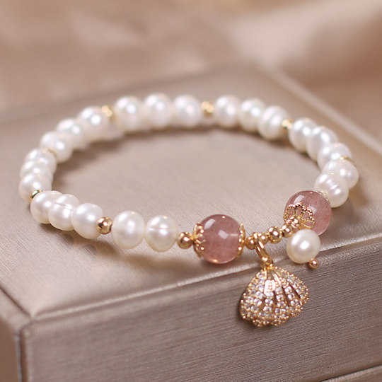 Exquisite freshwater pearl ins trendy hand jewelry for niche girlfriends