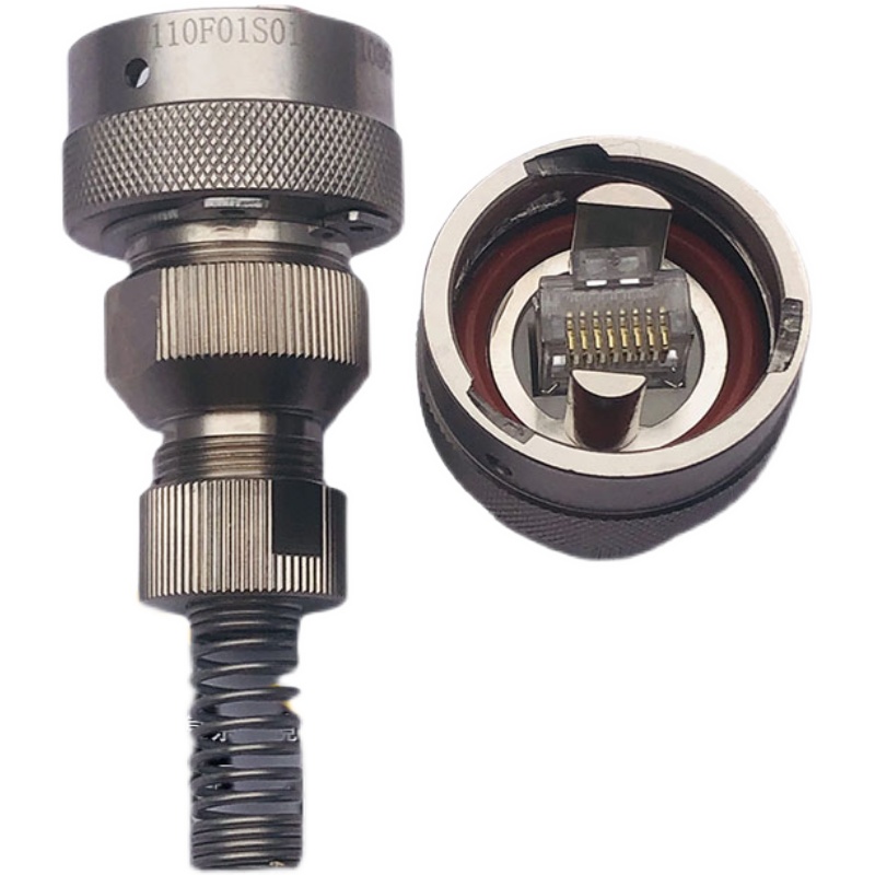 YW系列网口连接器YW121F01B YW120F01B  USB  单卡口 圆形连接器 - 图3