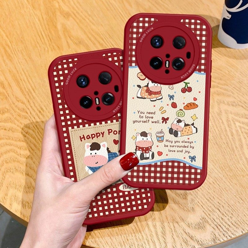 适用华为mate80promax保户包70Pro+红色格子小马软壳硅胶60女好看,淘宝优惠券,粉丝福利购,淘宝优惠卷