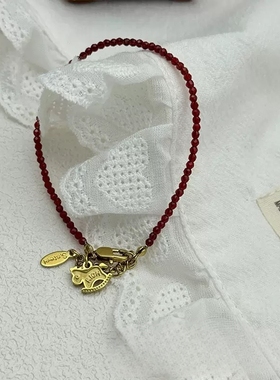 本命年新中式国风钛钢小马红色手链女小众设计感轻奢精致