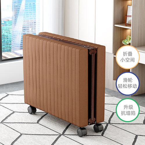 出口新款家用折叠床靠背可调节带扶手免安装成人结实单人不占地方 - 图2