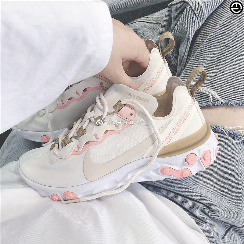 Metoo迷途 Nike React Element 55女神高桥盾泡棉缓震跑鞋 BQ2728 - 图1