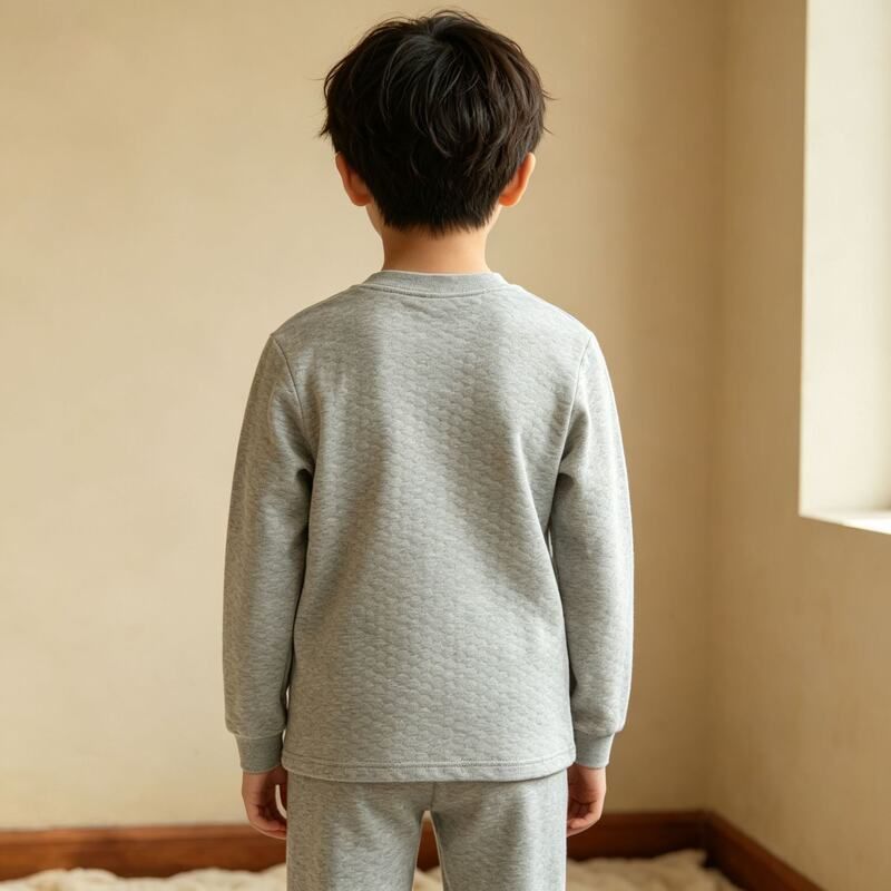 Bedoha Children's Thermal Clothing Set Autumn Clothes Autumn Pants Winter Boys' Warm Cotton Home Clothes Pajamas Underwear Set