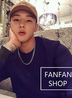 bigbang钛钢项链禹智皓二痣同款