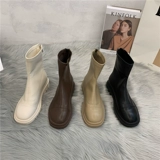 Martens, белые хаки утепленные короткие сапоги, ботинки, 2021 года, французский стиль, подходят для весны и осени