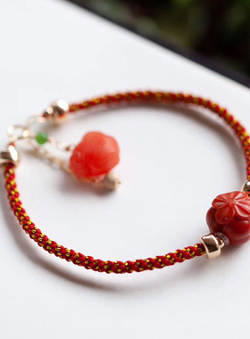 碧雅原创小众设计藏式南红玛瑙