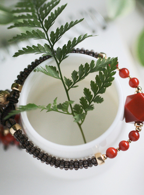 南红玛瑙天然川料唐八棱南红手串