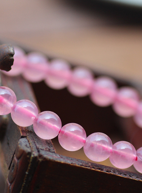 碧雅天然粉晶手链正品粉水晶饰品