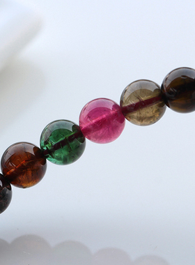 碧雅碧玺手链7mm老料女款单圈透