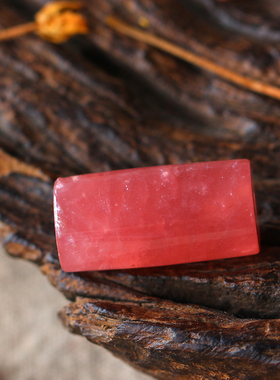 碧雅冰种红纹石吊坠老矿菱锰矿