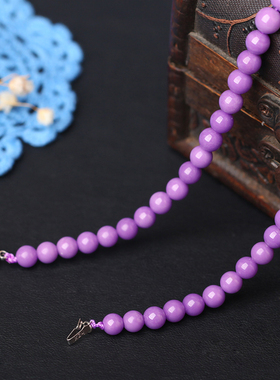 碧雅紫云母项链香芋塔链紫色水晶