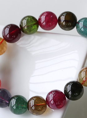 红绿蓝一物一图附证书彩虹碧玺