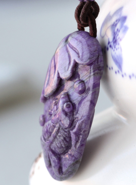 吊坠一物一图雕刻挂件舒俱来