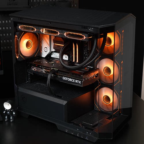 【12期免息】MSI/微星FPS游戏电脑主机9800X3D/9700X海景房台式机RTX5070Ti/5060Ti显卡整机三角洲DIY组装机 - 图0