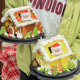 Christmas Gingerbread House Cookie Cake Decoration Finished Set