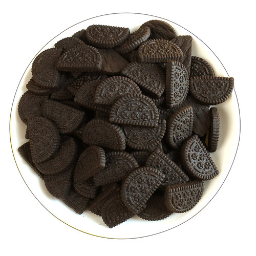 奥奥半圆饼干黑色蛋糕装饰热奶宝插件一半冰淇淋甜品点缀小料摆件 - 图3