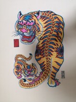 Double eleven Vuqiang wood version handmade year painting Tiger gift collection Non-paltry cabinet Recommended promotion