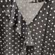 2026 ເສື້ອເຊີດແຂນສັ້ນຄໍ V-neck lace-up irregular temperament slim chiffon polka-dot chiffon for women in summer