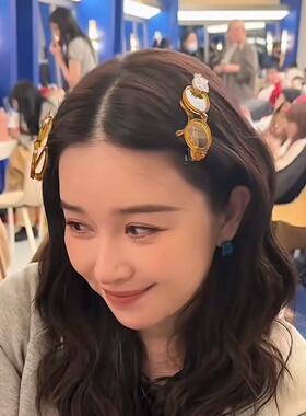 浪姐阚清子同款猫咪眼镜发夹可爱卡通头饰侧边夹子刘海碎发夹发卡
