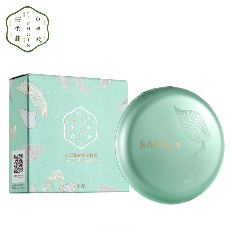百雀羚三生花花妍悦色保湿粉饼定妆 百雀羚雅丽粉饼