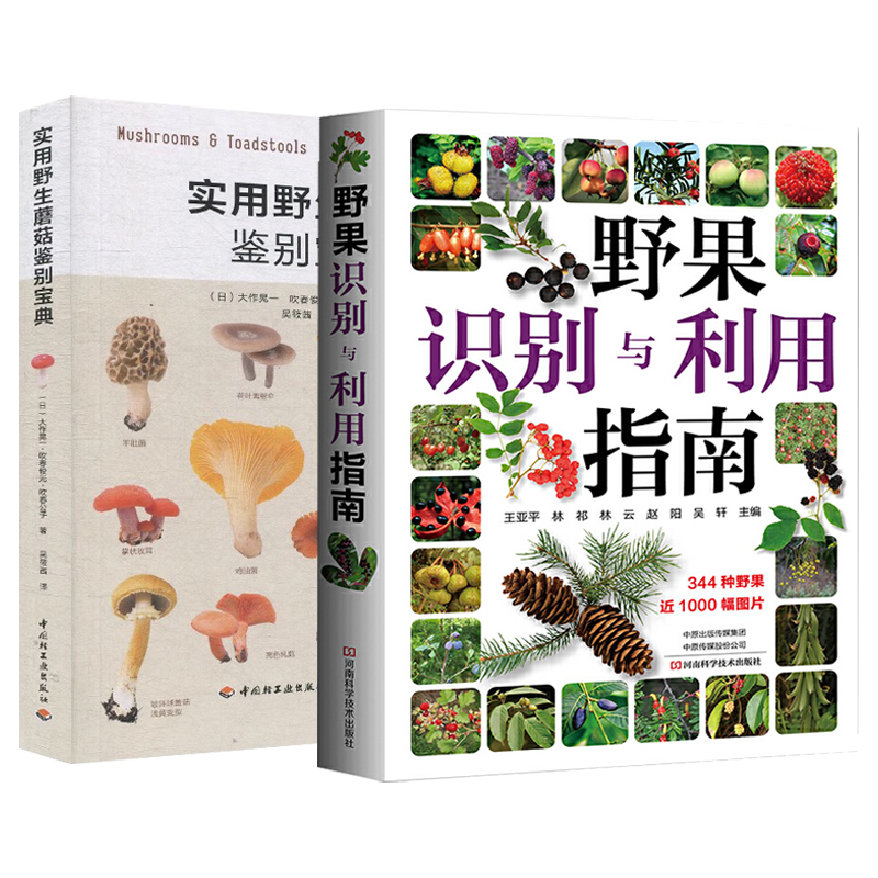 【全2册】野果识别与利用指南+实用野生蘑菇鉴别宝典野果指南书籍蘑菇图鉴植物大全书常见野果名称品种识别食用方法食疗保健与药用-图3