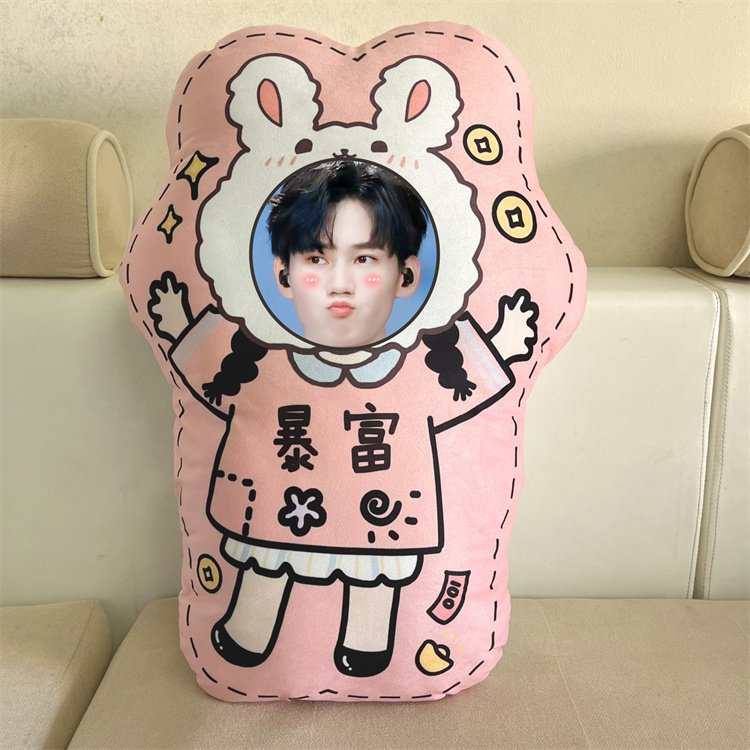 张真源人形抱枕定制照片diy异形靠垫枕头Q版可爱公仔真人情侣玩偶 - 图3