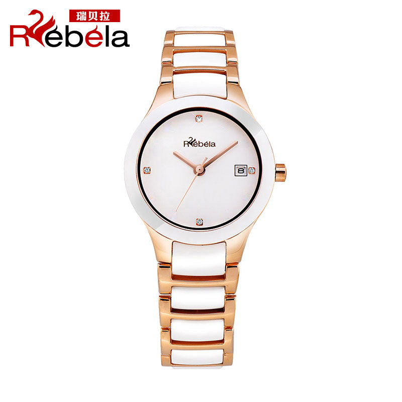 瑞贝拉正品陶瓷女士简约时尚手表 rebela国产腕表