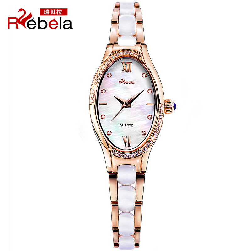 瑞贝拉气质淑女士简约陶瓷表盘手表 rebela国产腕表