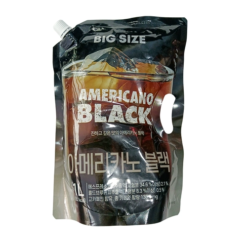 Вы Shi American Black Coffee Beverage 1L Южно -Корея Увлажняющий магазин импорт с той же сумкой, чтобы выпить офисную семейную одежду