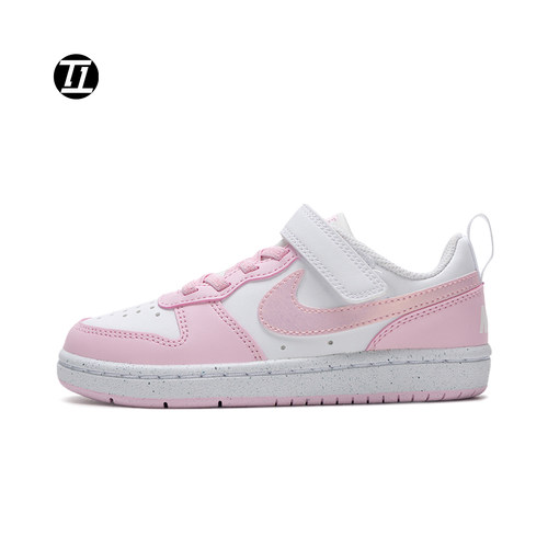 耐克Nike Court borough Low中小童低帮防滑耐磨休闲鞋DV5457-105 - 图1