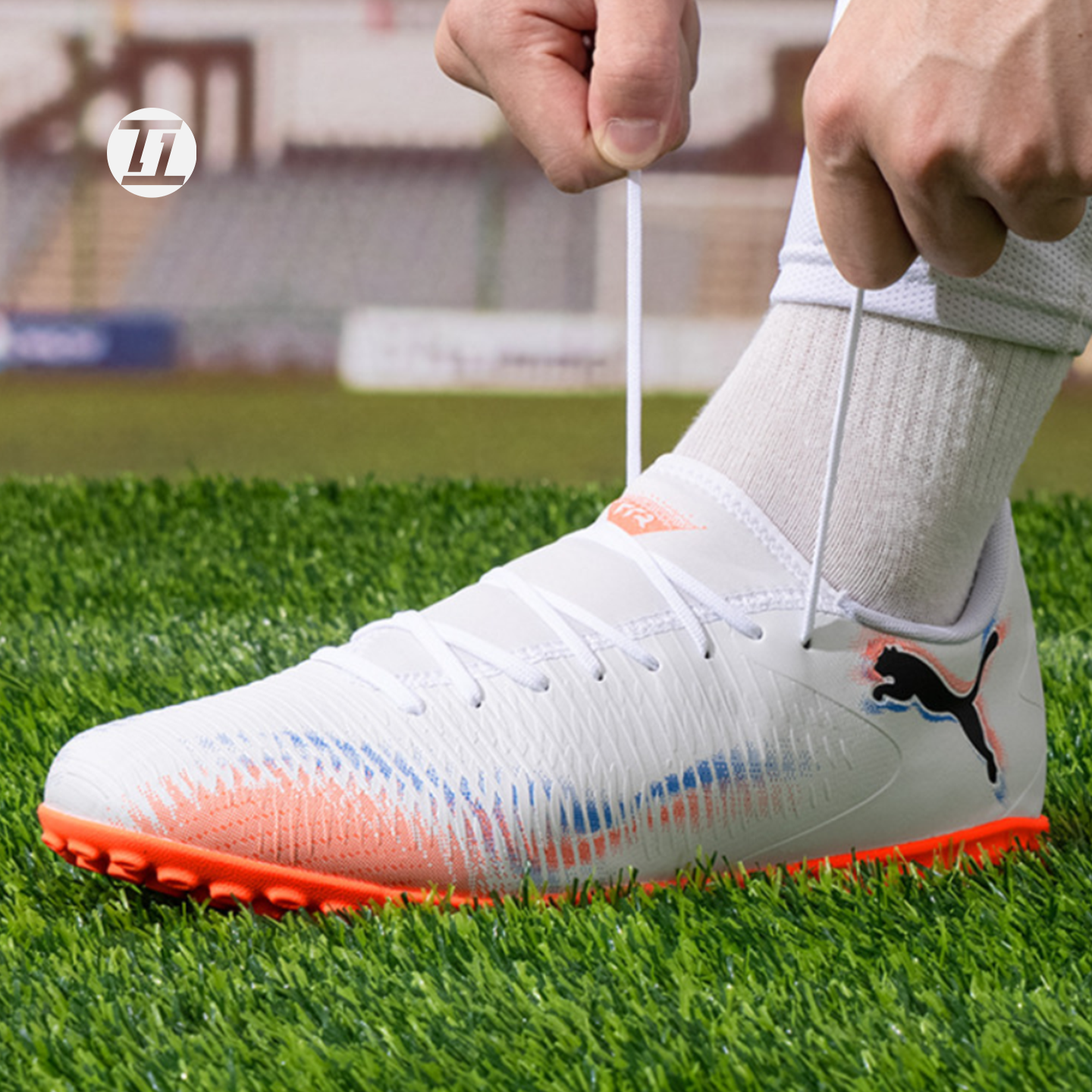 Puma/彪马 Future 8 Play TT 黄色人造草坪碎钉足球鞋 108378-03 - 图0