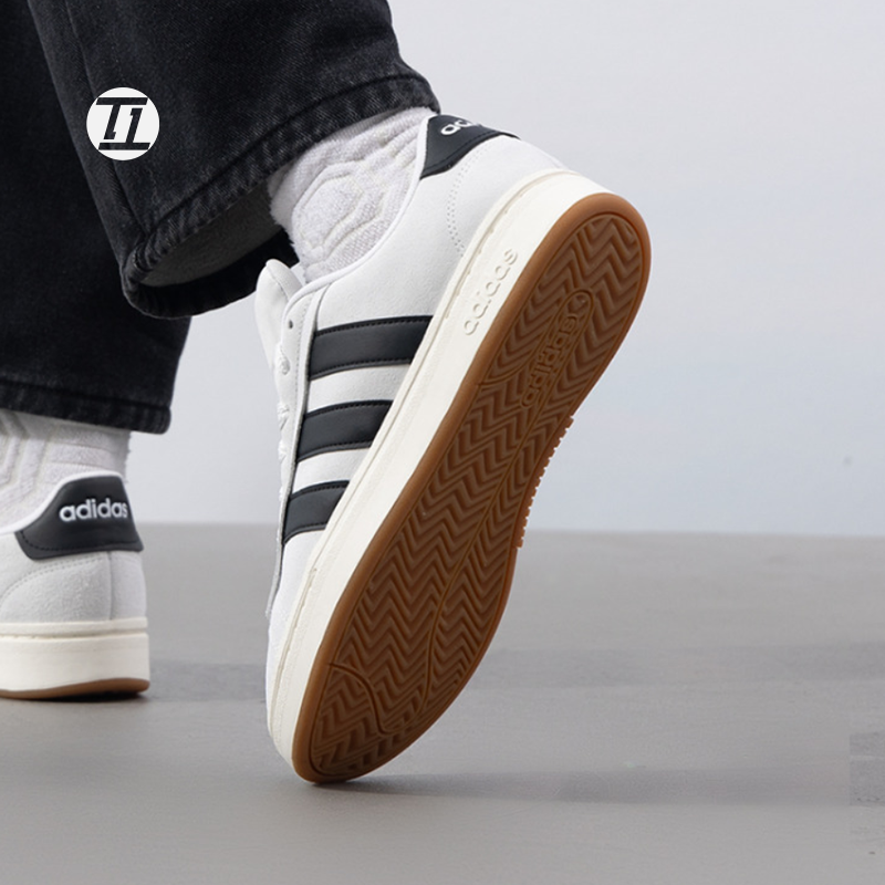 阿迪达斯/adidas Grand Court Alpha黑白减震复古运动板鞋 JR0543 - 图2